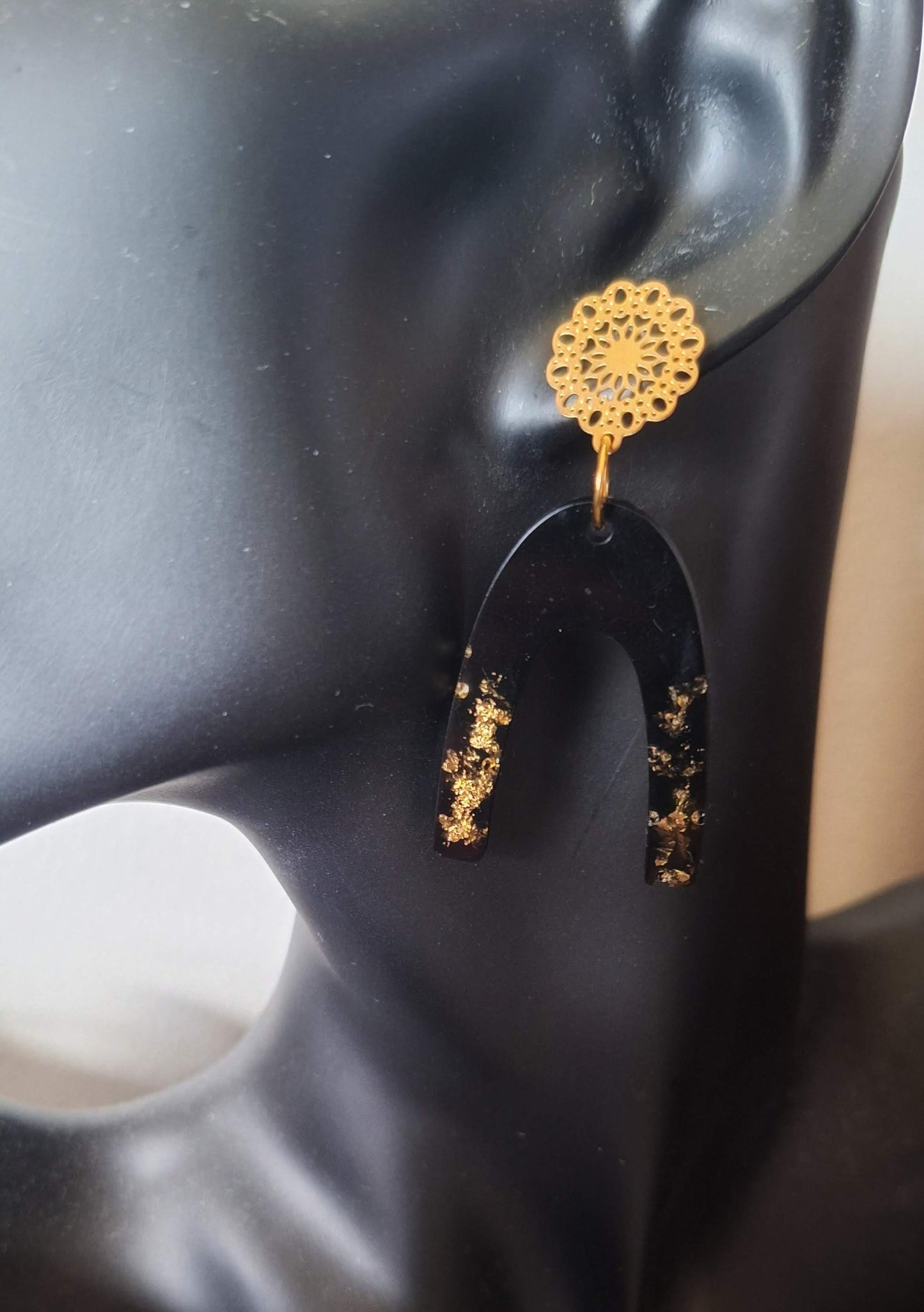 Layla Black Arch Earrings