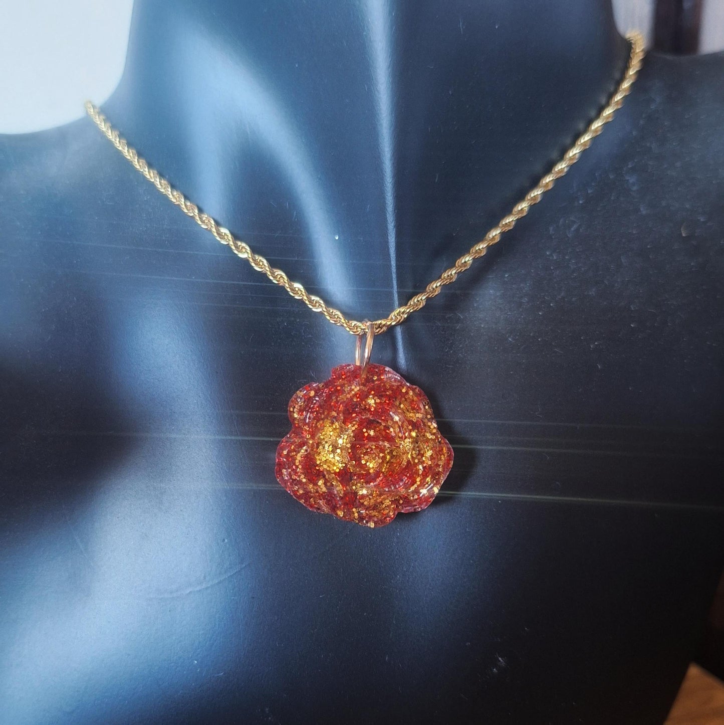 Rosalita Red Earrings and Necklace Set