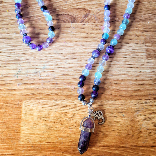 Healing Om Charm 108 Mala Prayer Beads