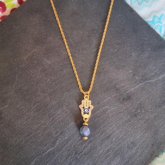 Gold Evil Eye Necklace