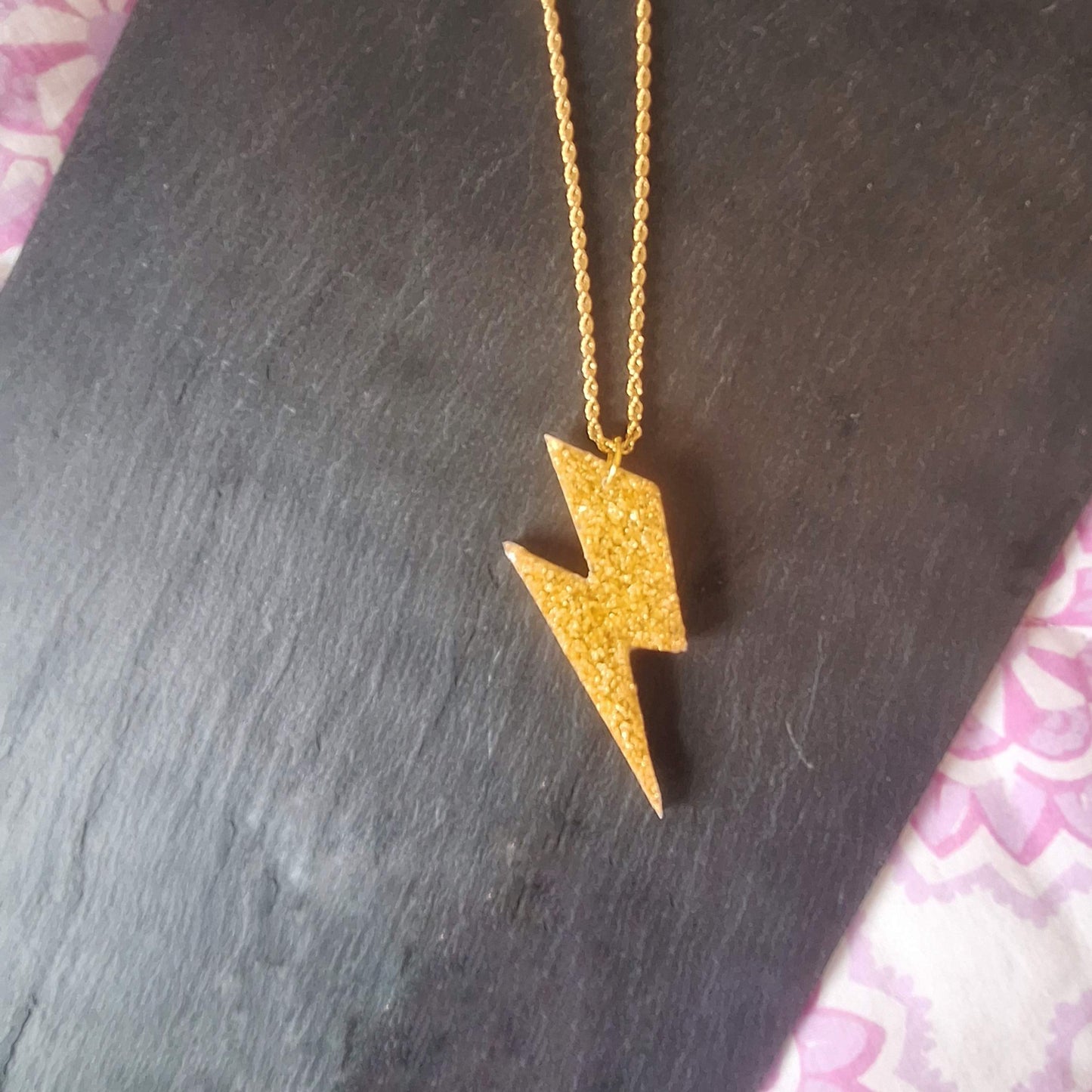 Goldie Lightning Bolt Necklace