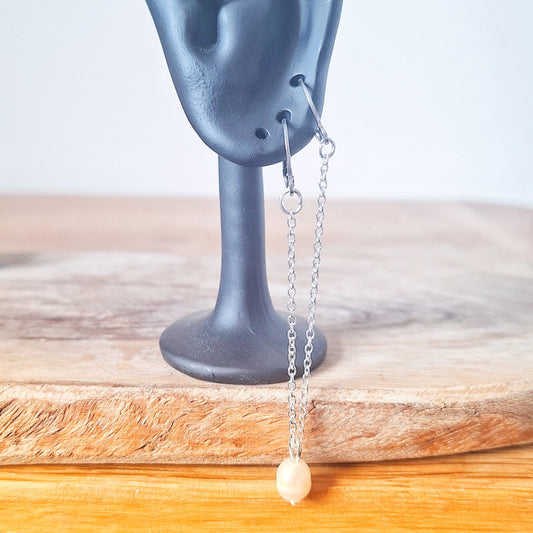 Double Hoop Chain Earrings