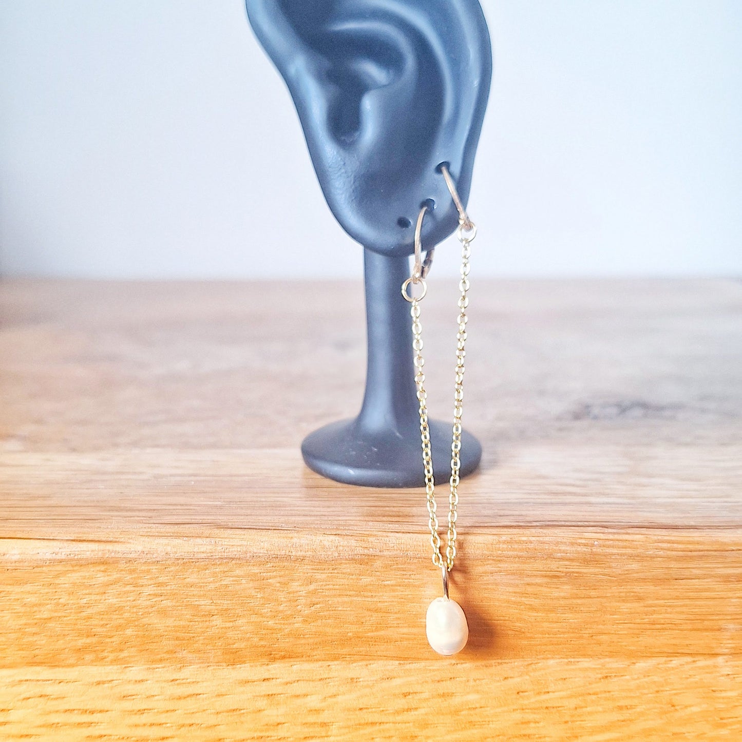 Double Hoop Chain Earrings