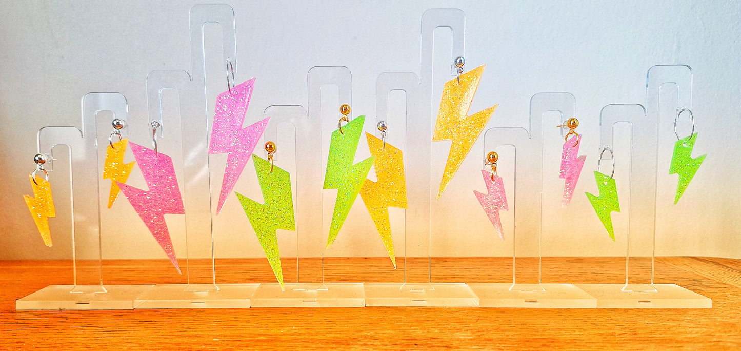 Fluorescent Bowie Lightning Bolts