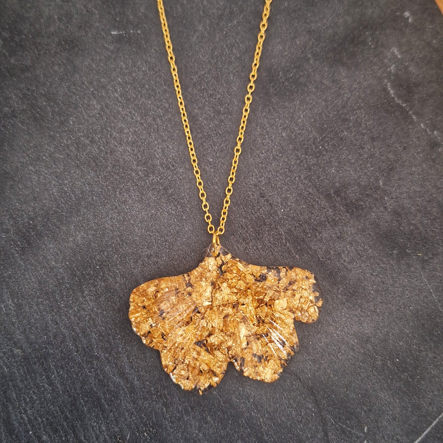 Genji Gold Gingko Necklace