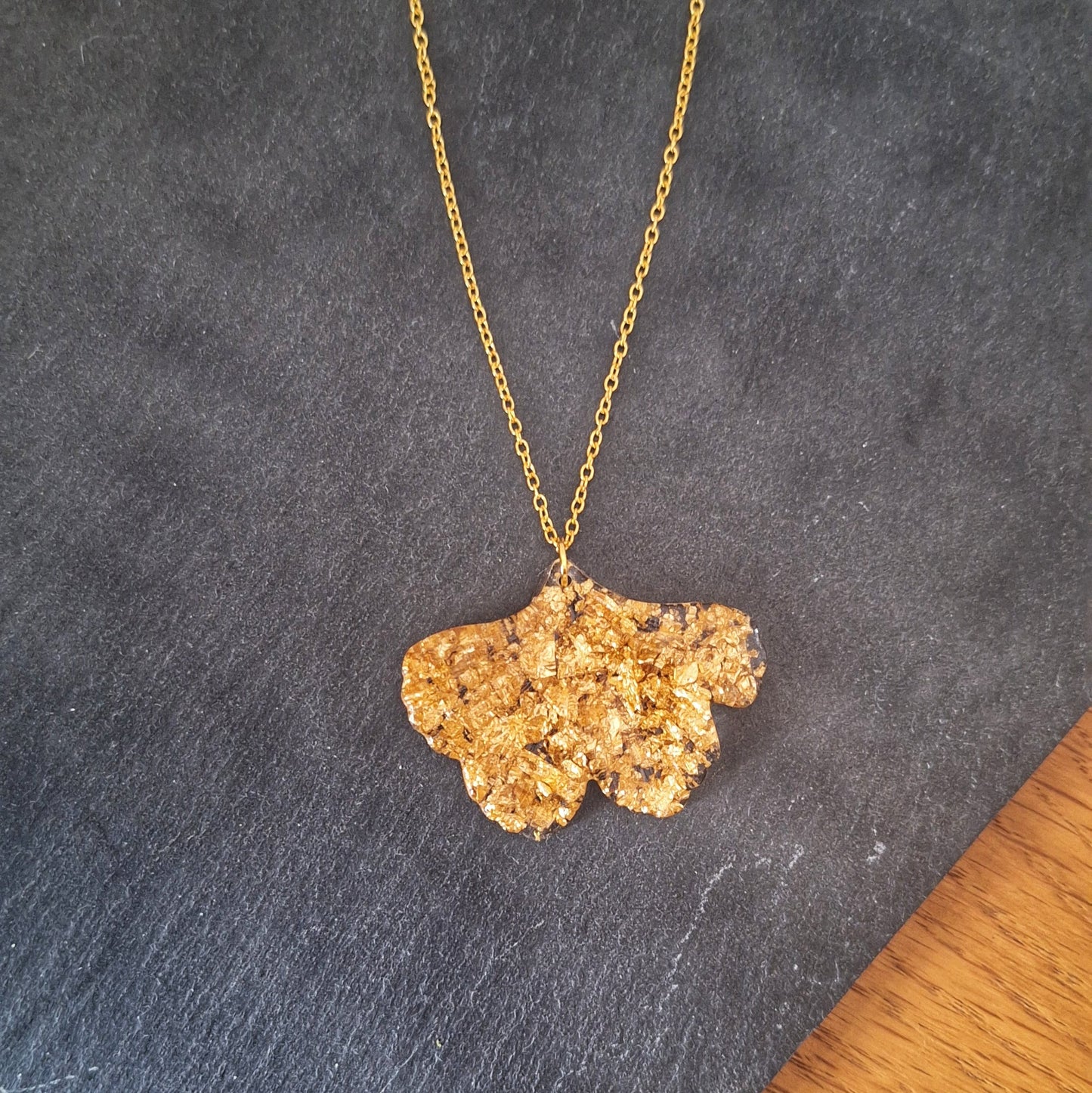 Genji Gold Gingko Necklace