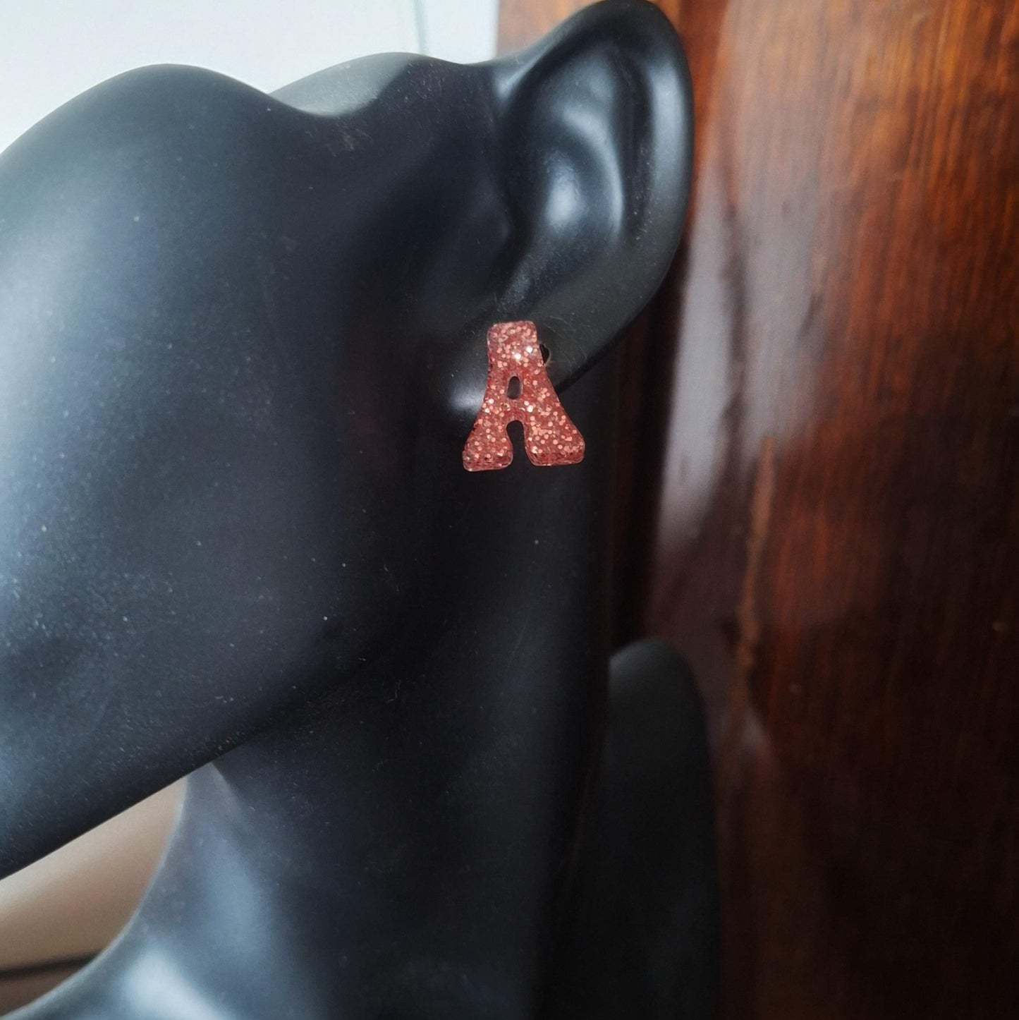 Initial Stud Earrings