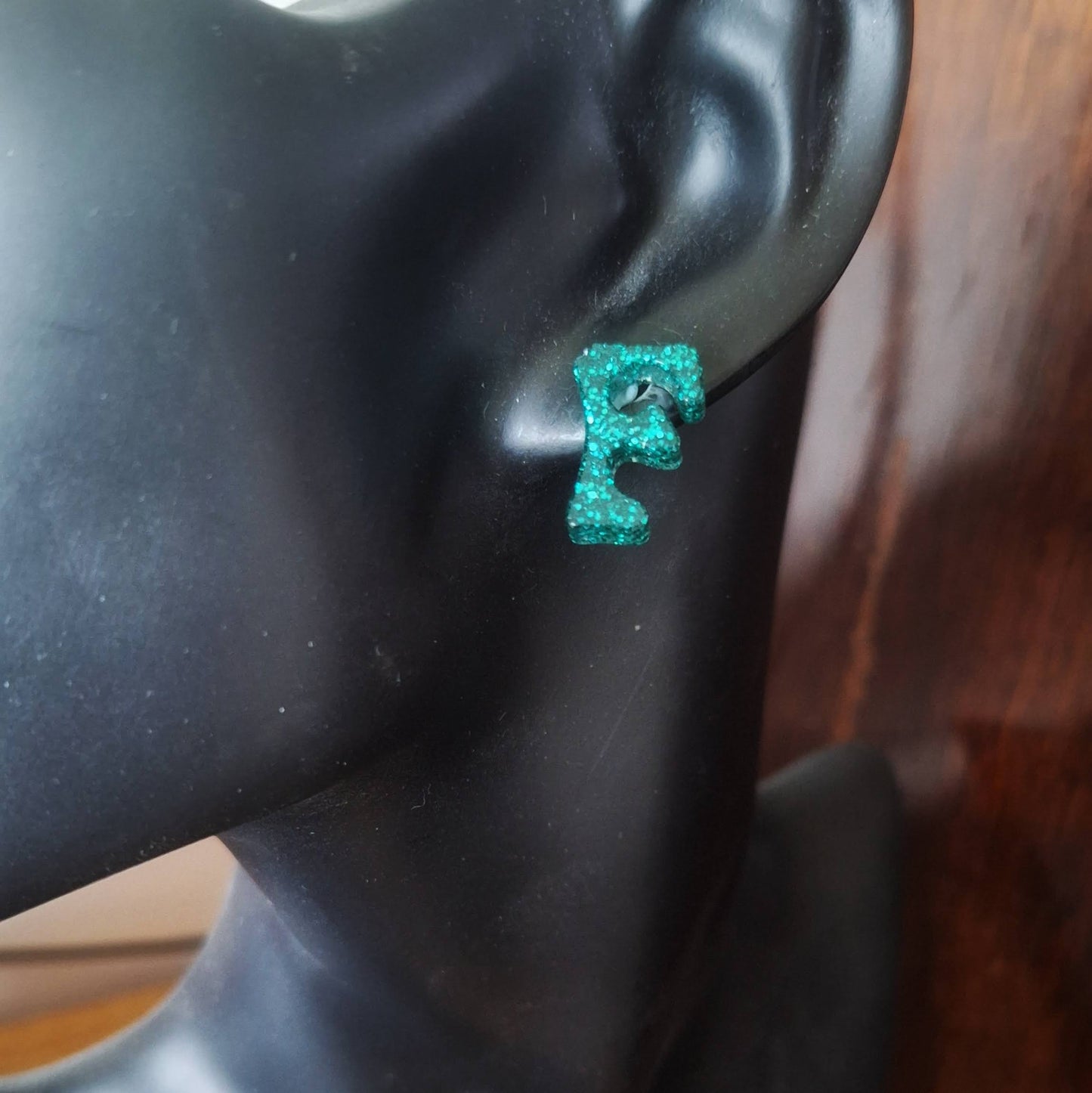 Initial Stud Earrings