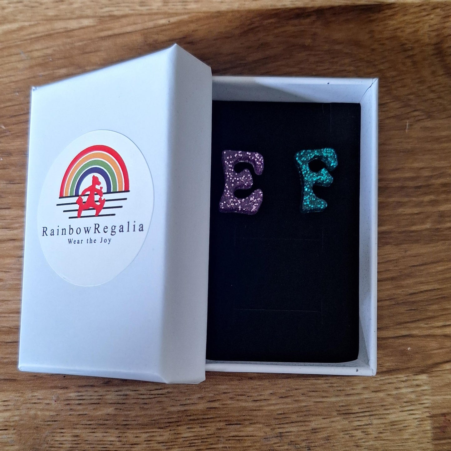 Initial Stud Earrings