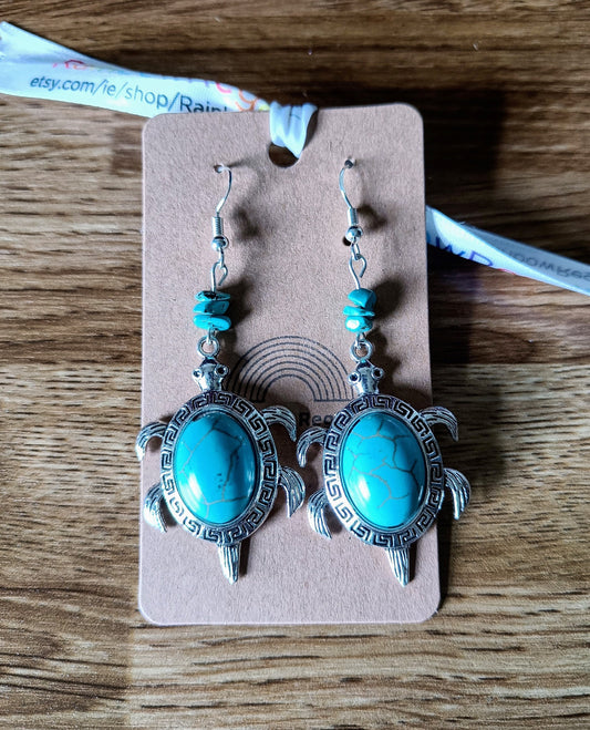Turquoise Turtle Earrings