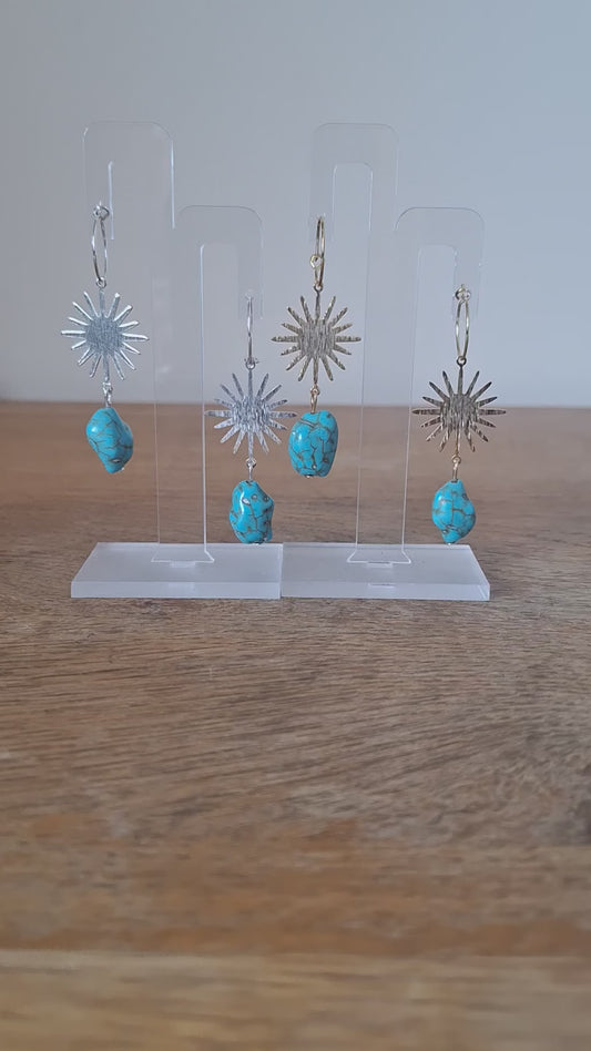 Tori Turquoise Sun Earrings