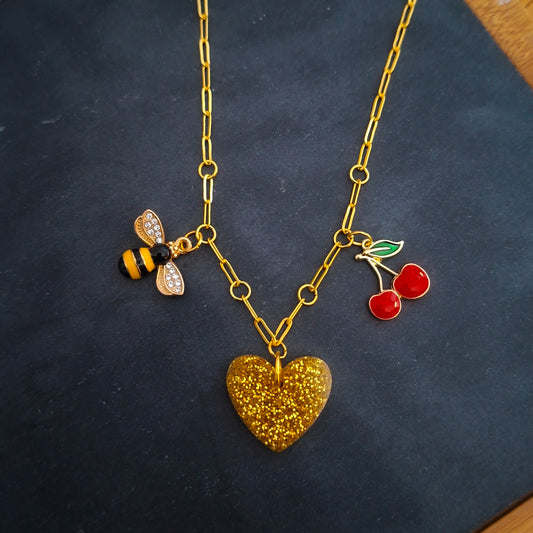 Cherry Bee Mine Necklace