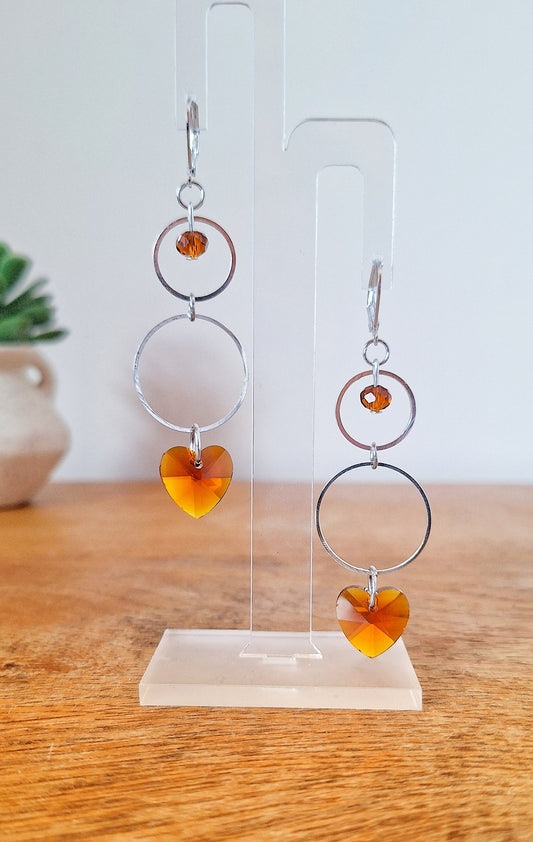 Hazel Heart Earrings