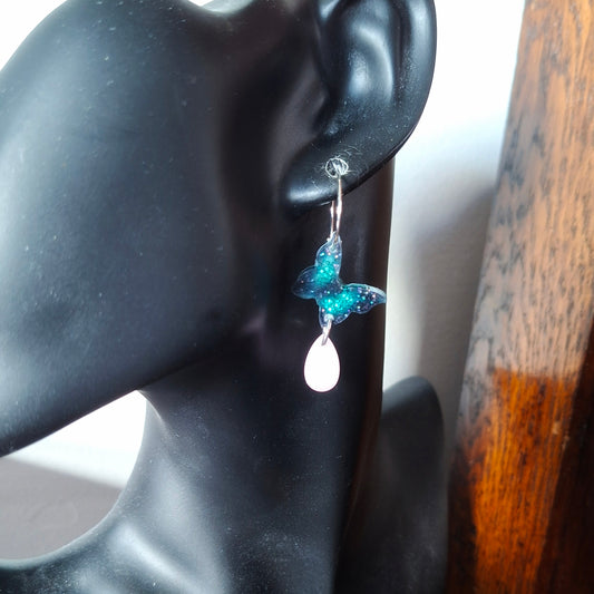 Raindrop Butterfly Earrings
