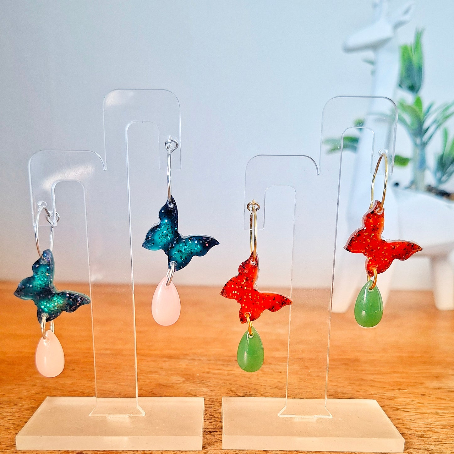 Raindrop Butterfly Earrings
