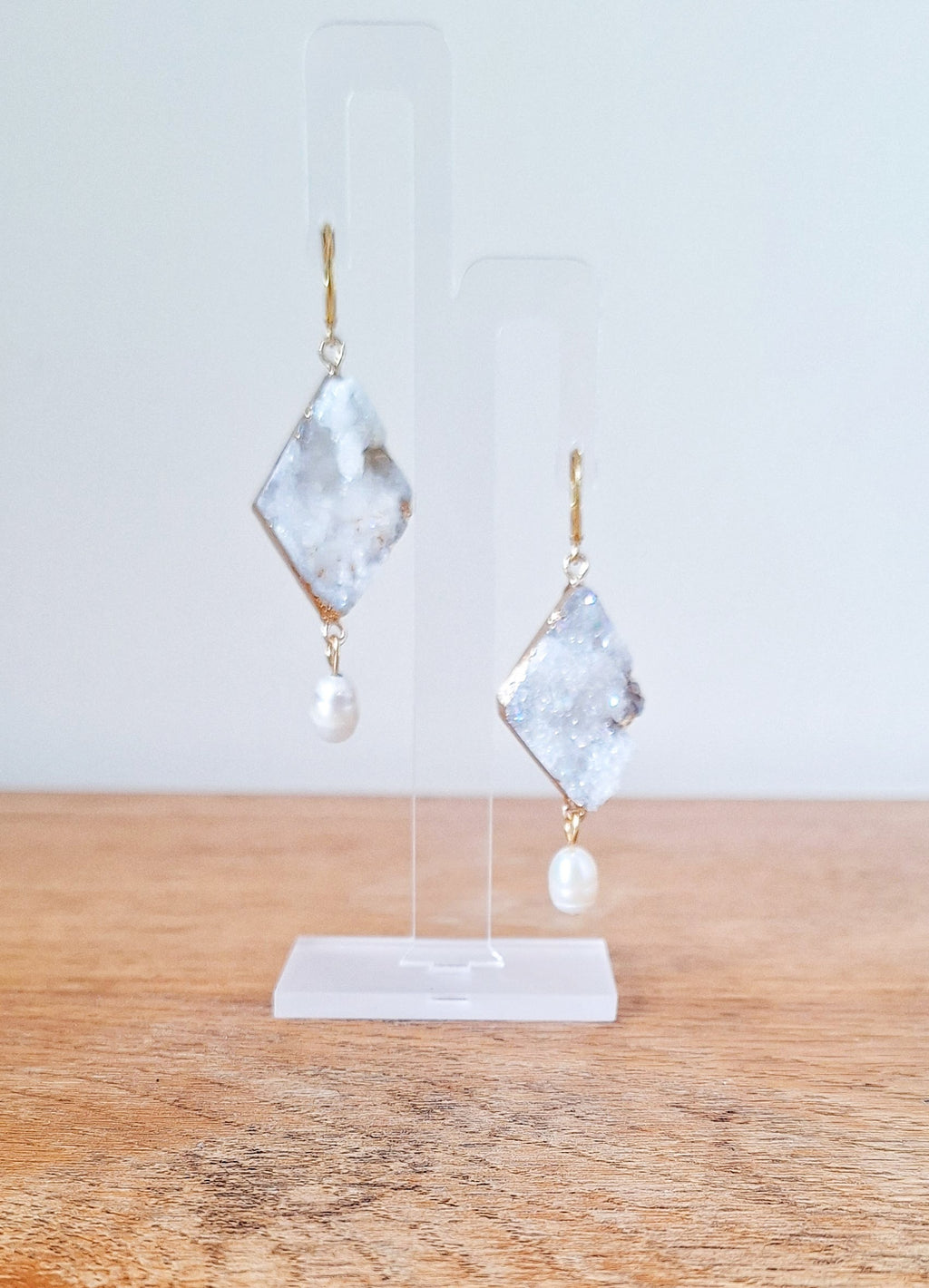 Luna Quartz and Pearl Earrings