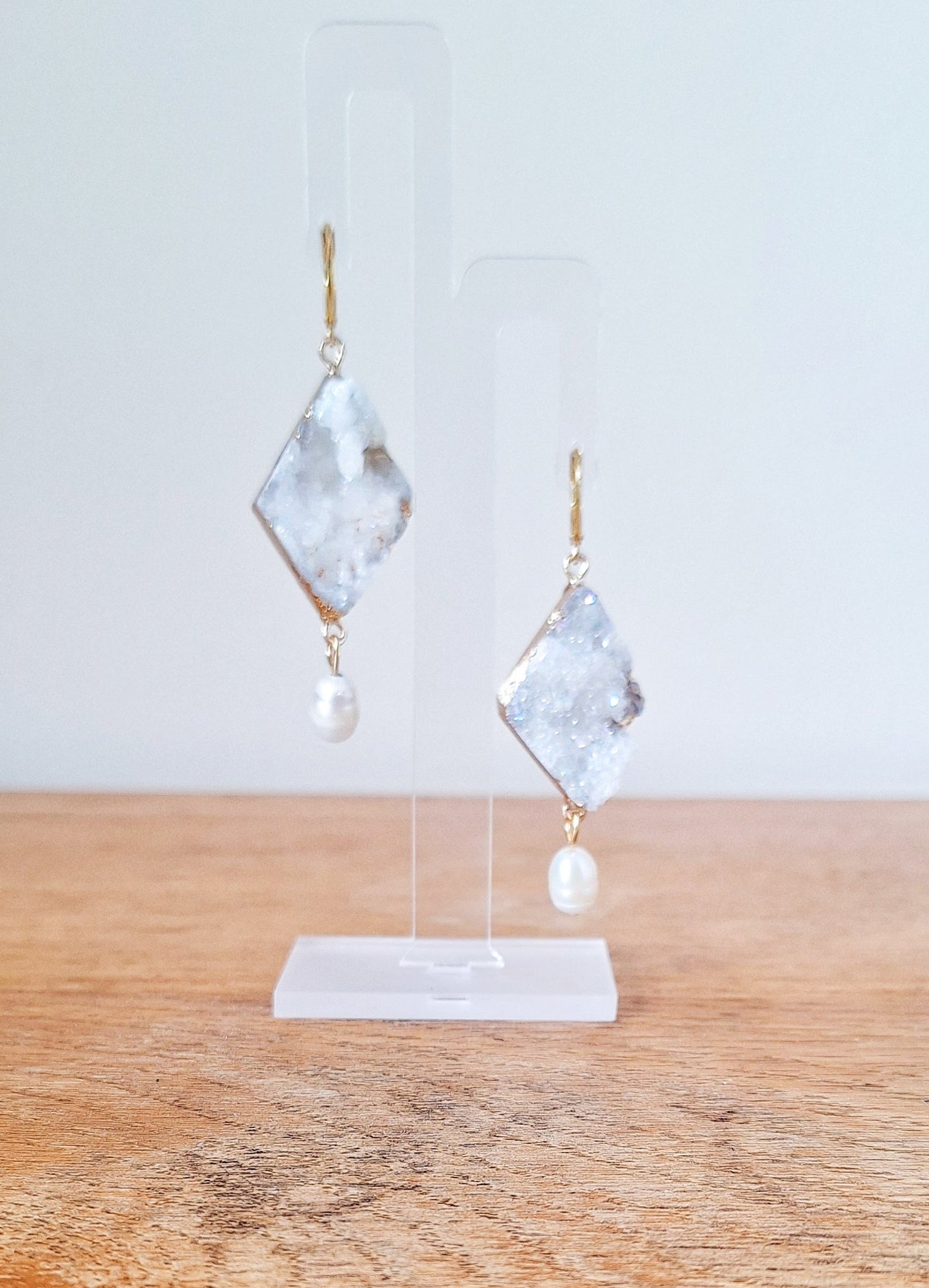 Luna Quartz and Pearl Earrings