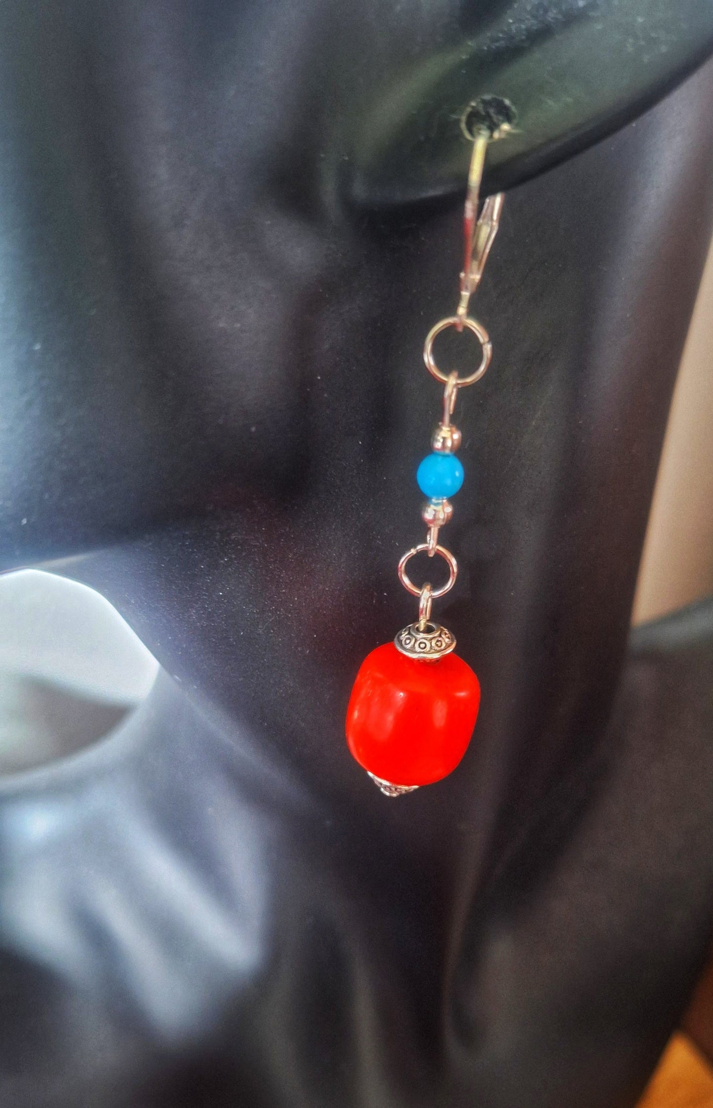 Joy Red and Blue Earrings