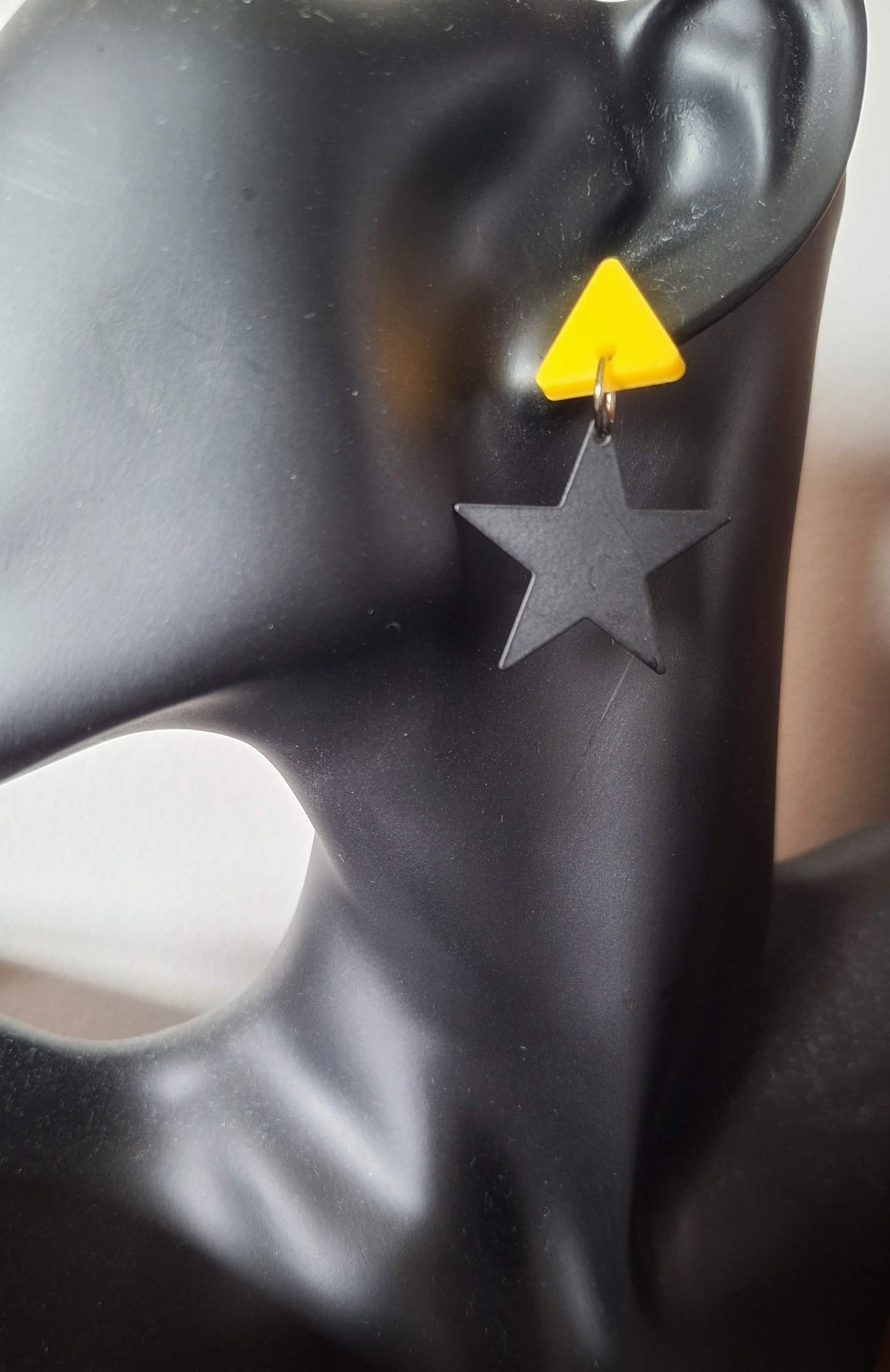 Lazarus Black Star Earrings