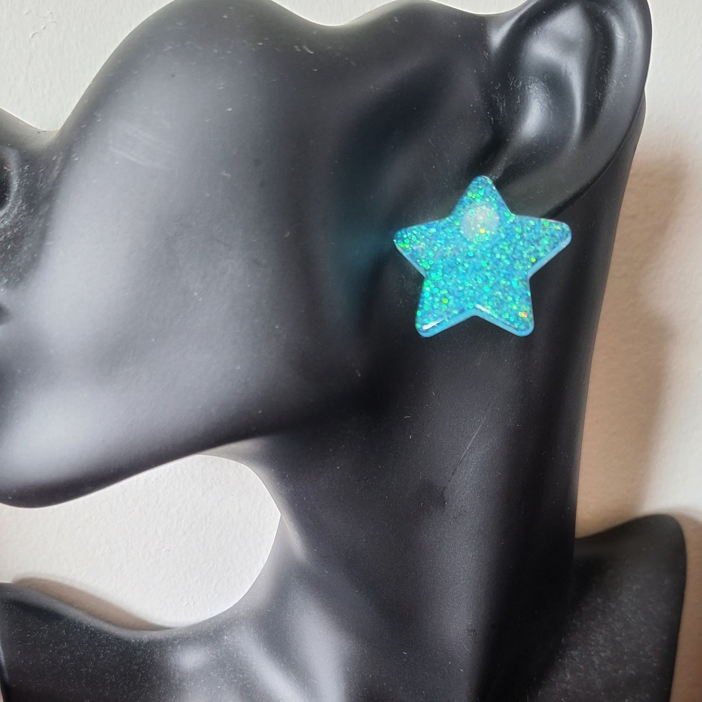 Bellatrix Light Blue Sparkle Star Studs (available in 2 sizes)