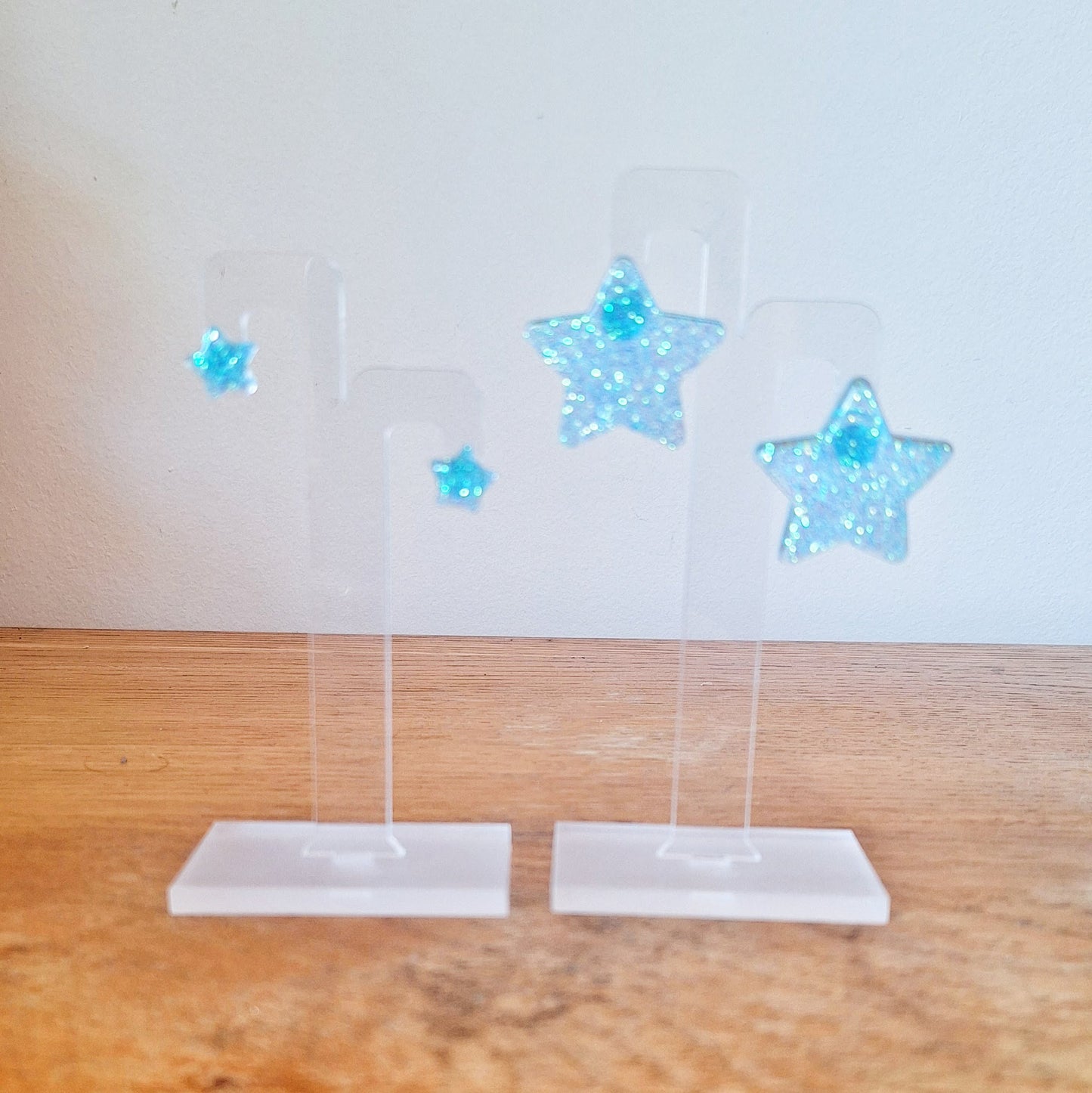 Bellatrix Light Blue Sparkle Star Studs (available in 2 sizes)