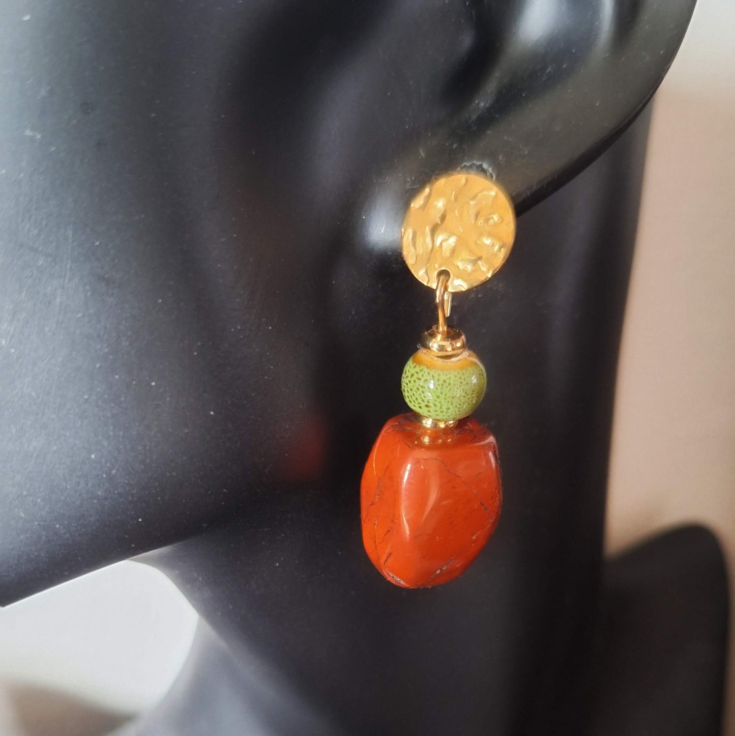 Sienna Red Jasper Earrings