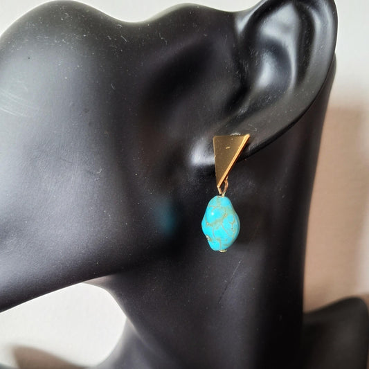 Tatum Turquoise Triangle Earrings