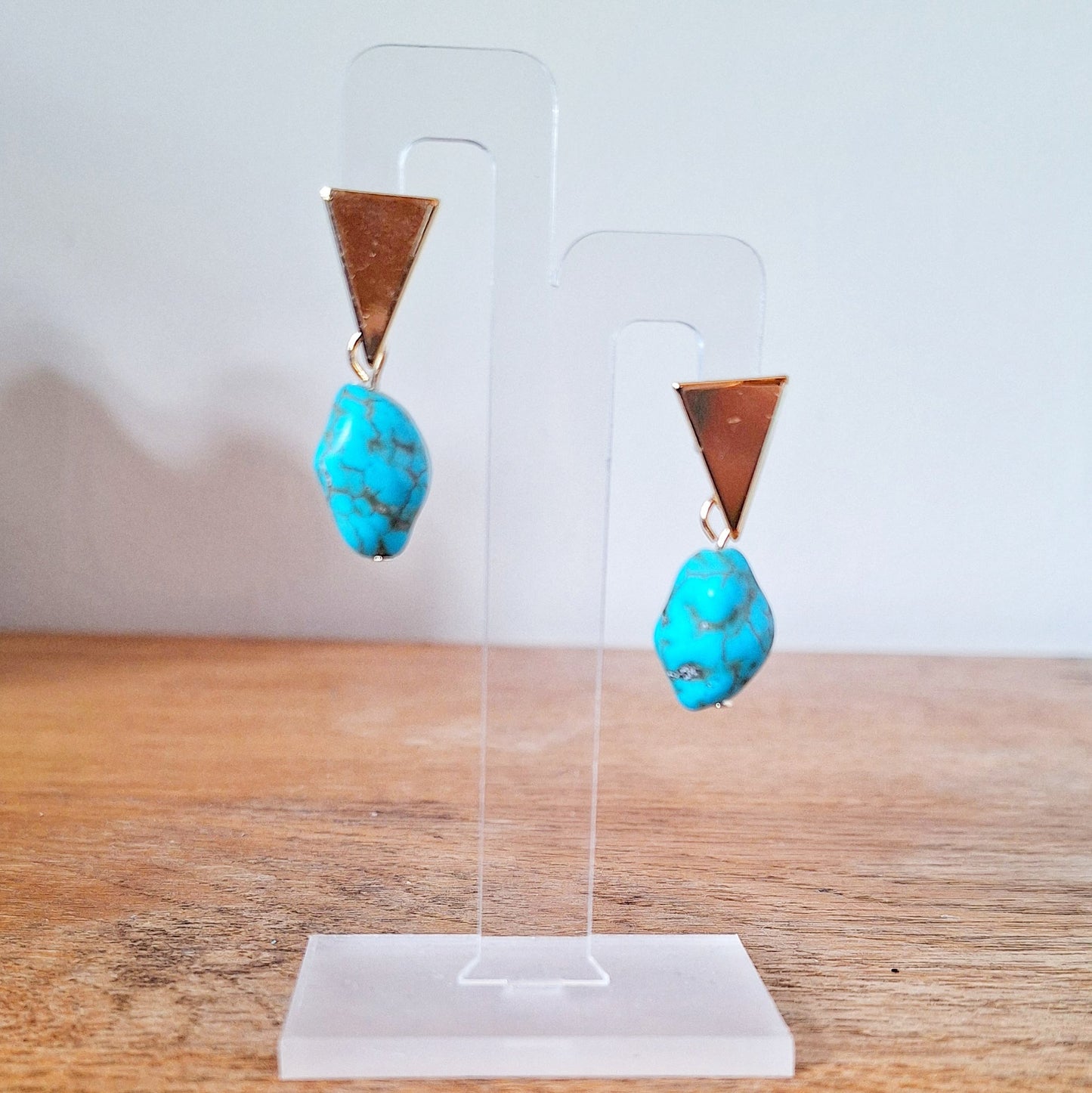 Tatum Turquoise Triangle Earrings