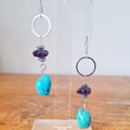 Joda Turquoise and Amethyst Earrings