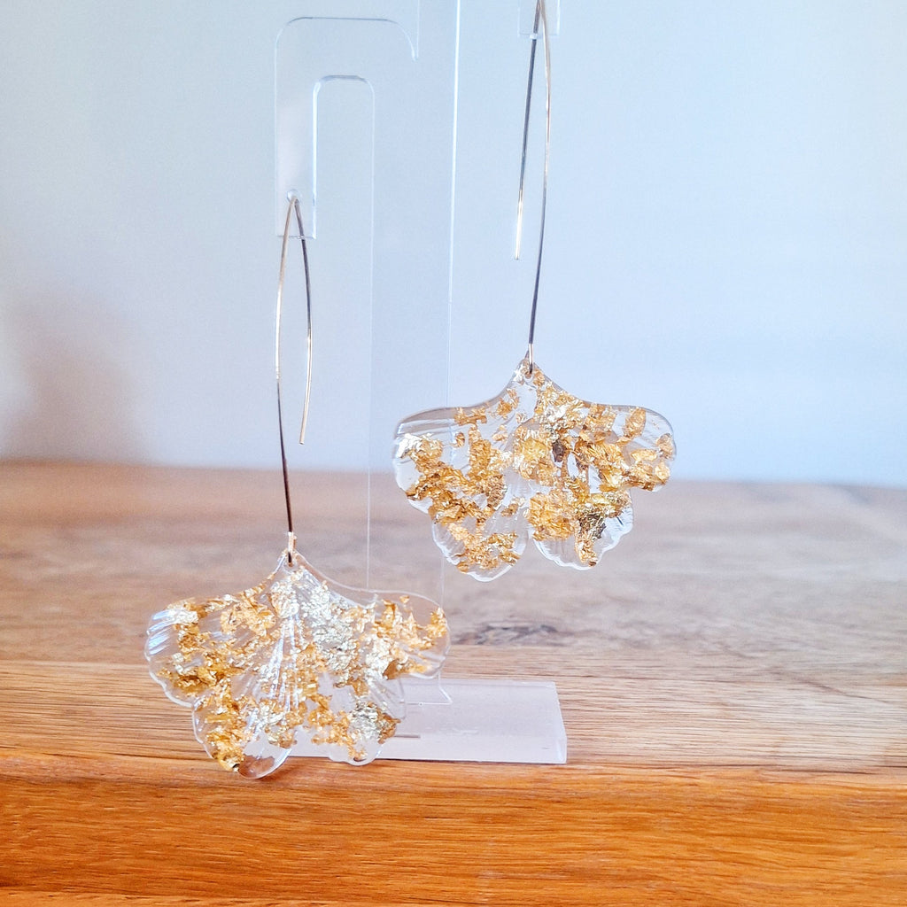 Genji Gold Gingko Earrings