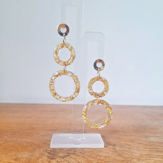 Orianna Gold Leaf Statement Earrings