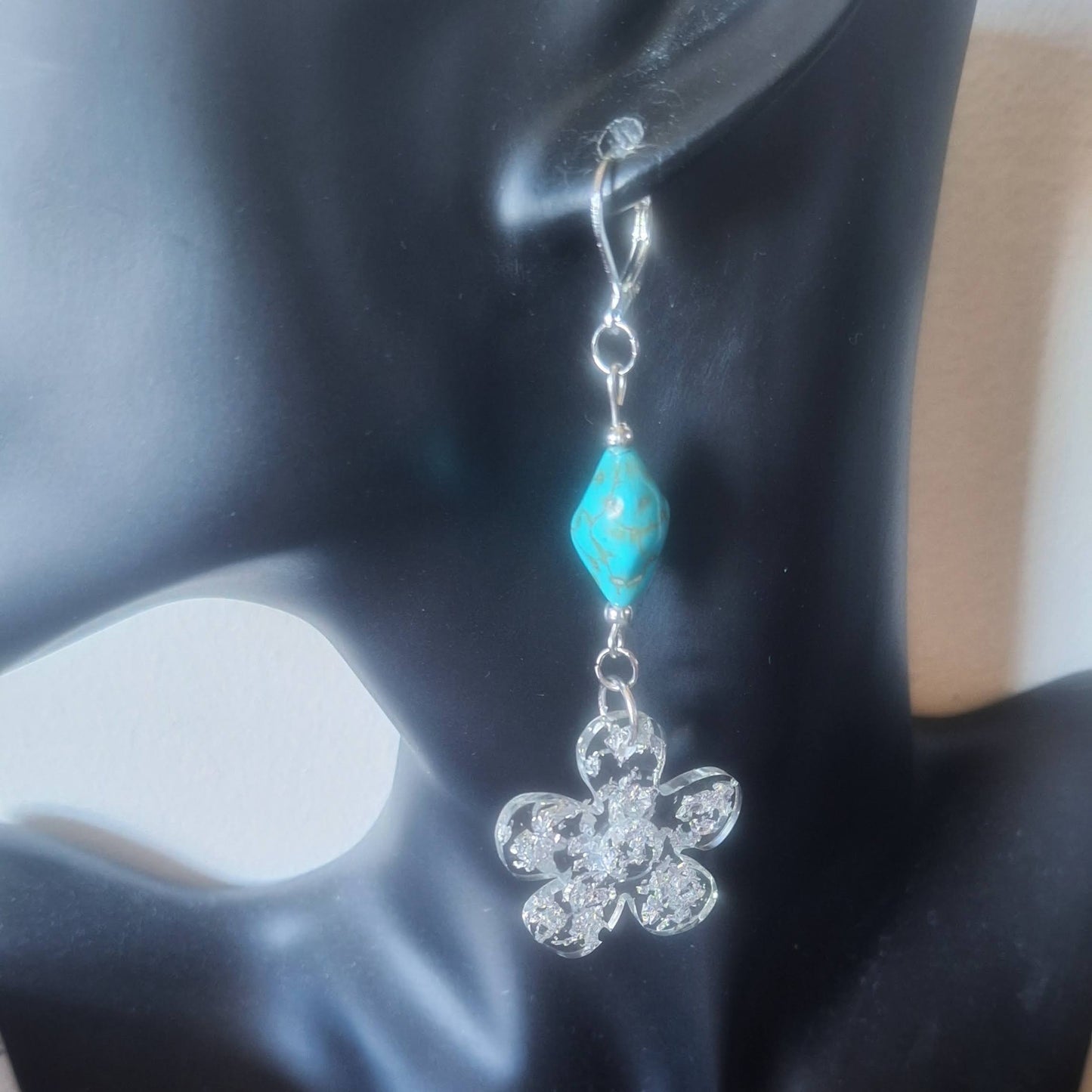 Delphine Turquoise Flower Earrings