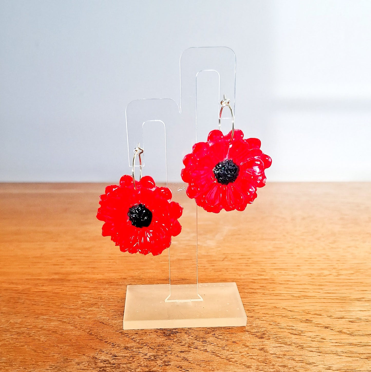 Poppy Red Earrings