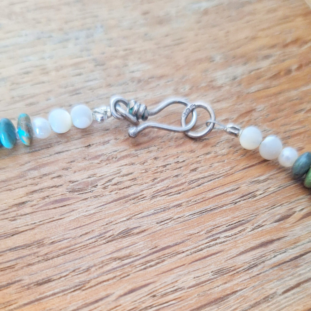 Turquoise, Moonstone and Shell Necklace