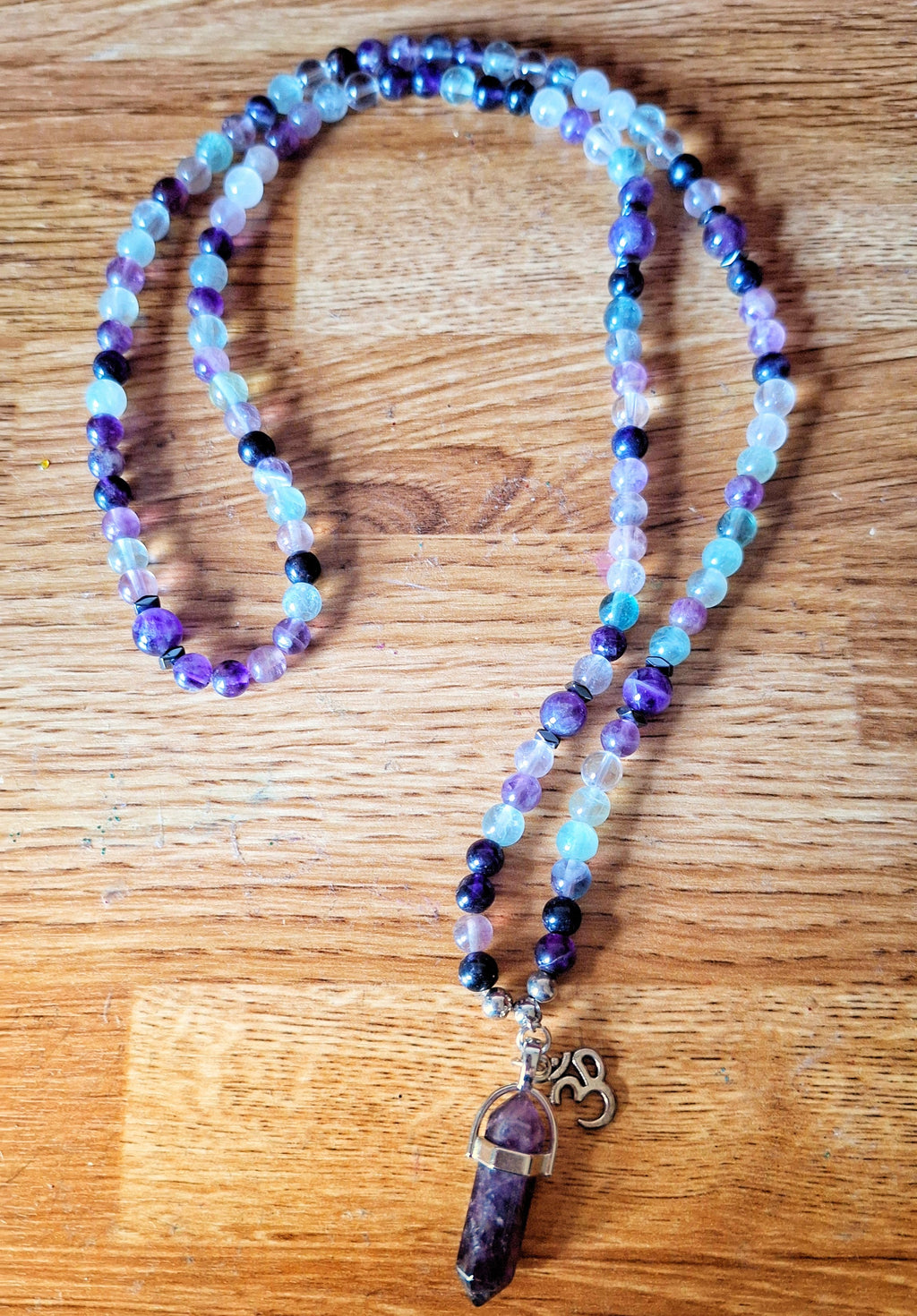 Healing Om Charm 108 Mala Prayer Beads