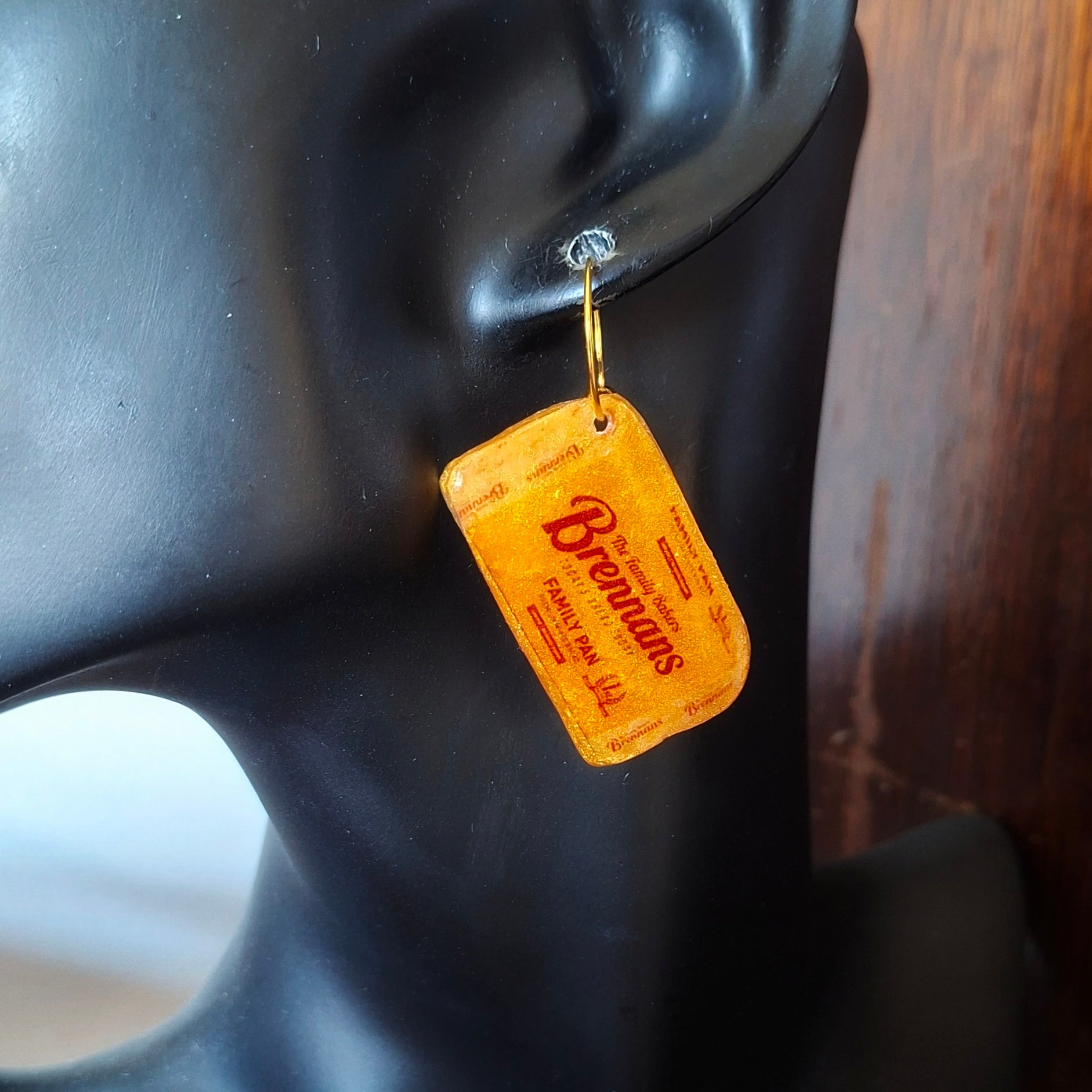 Brennans bread and Tayto Mismatched earrings