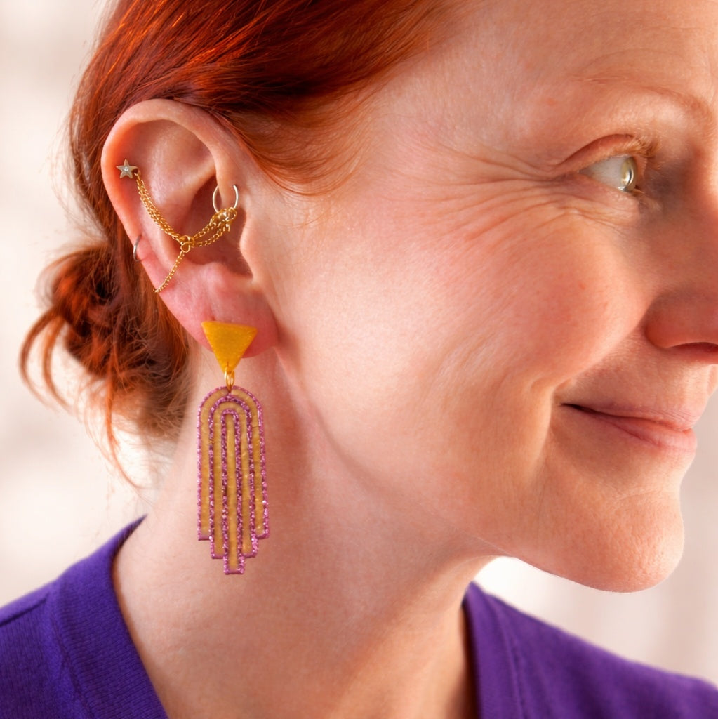 Plum Pavilion Earrings