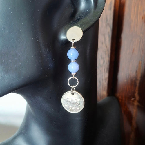 Irish 5p and aquamarine earrings