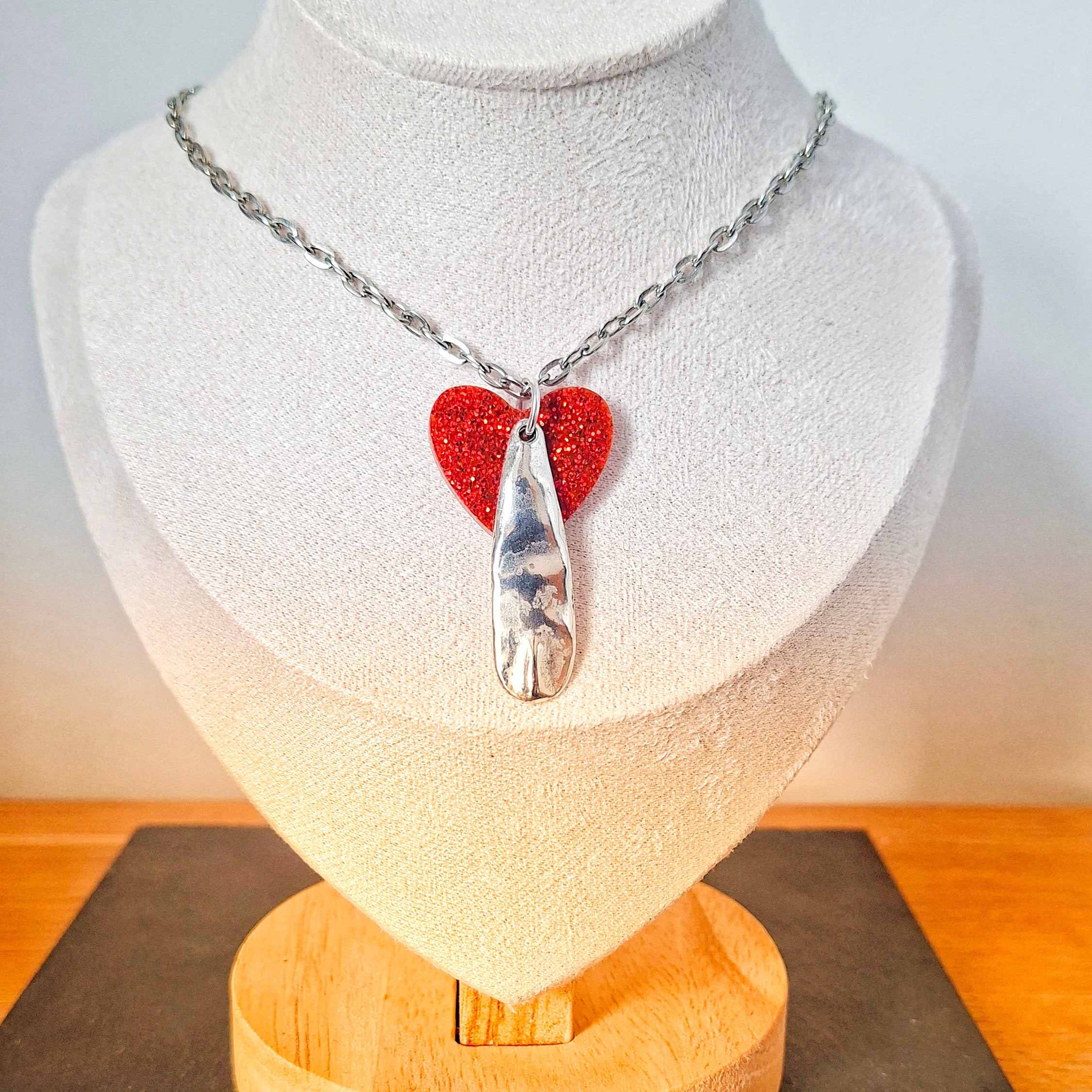 Blood Moon Heart Necklace