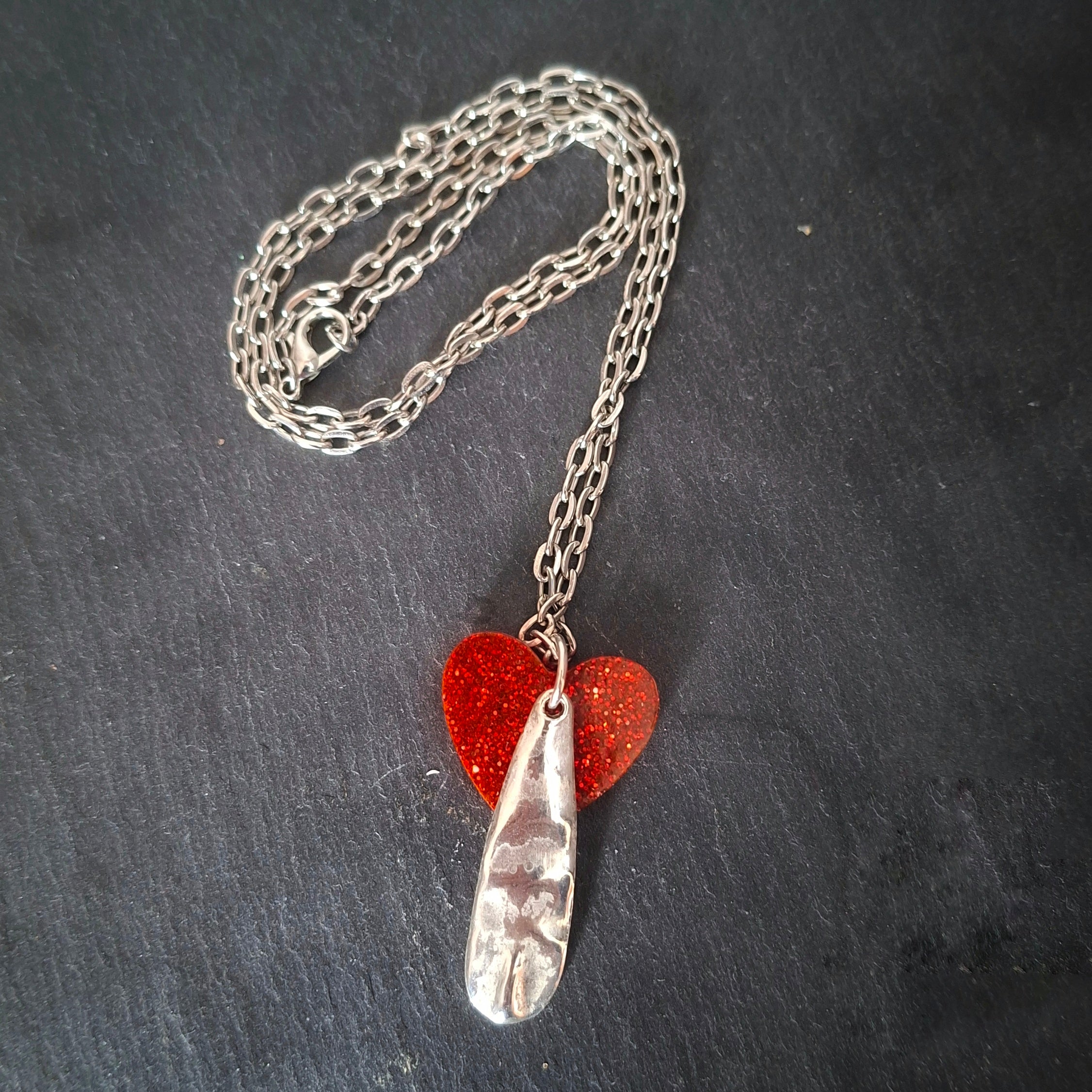 Blood Moon Heart Necklace