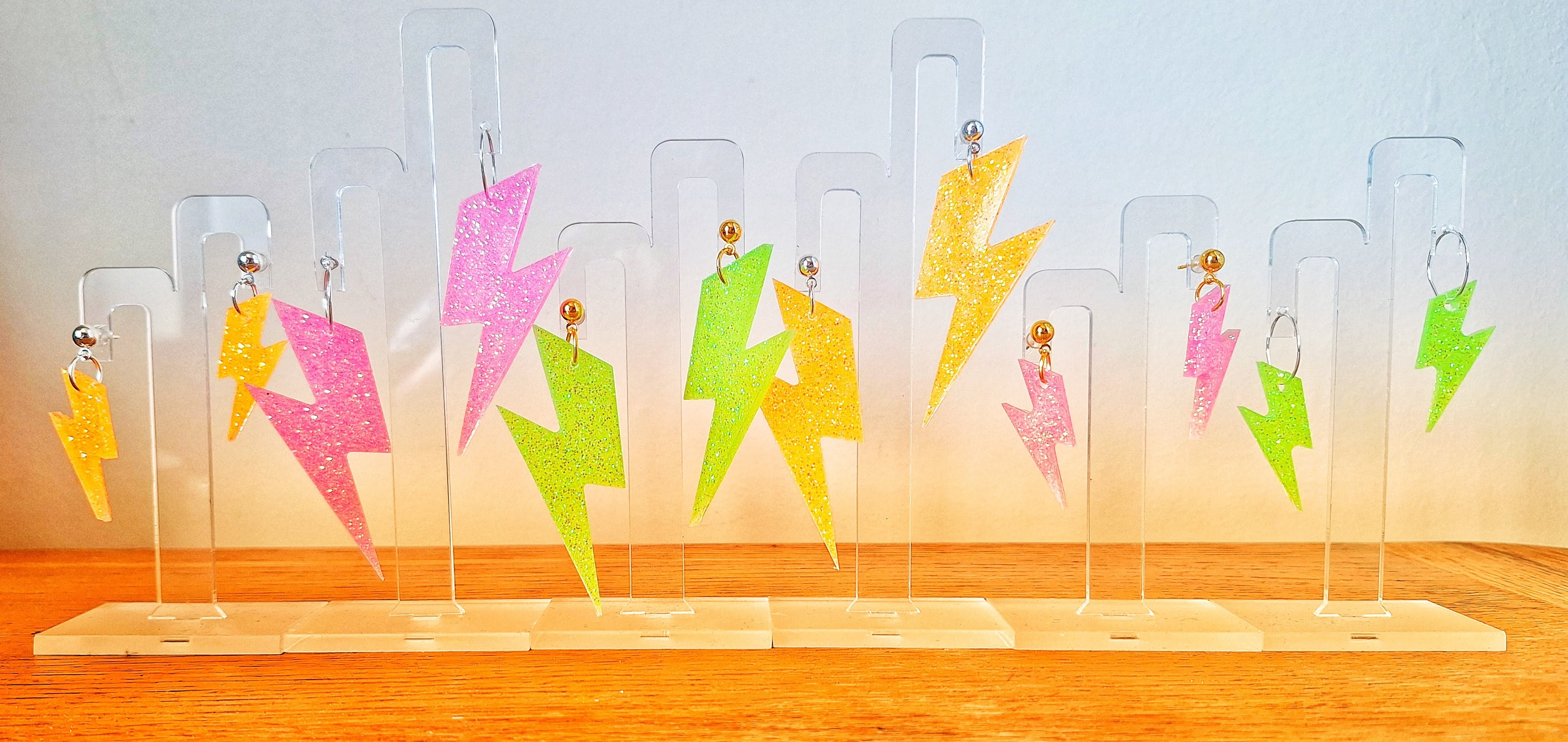Fluorescent Bowie Lightning Bolts