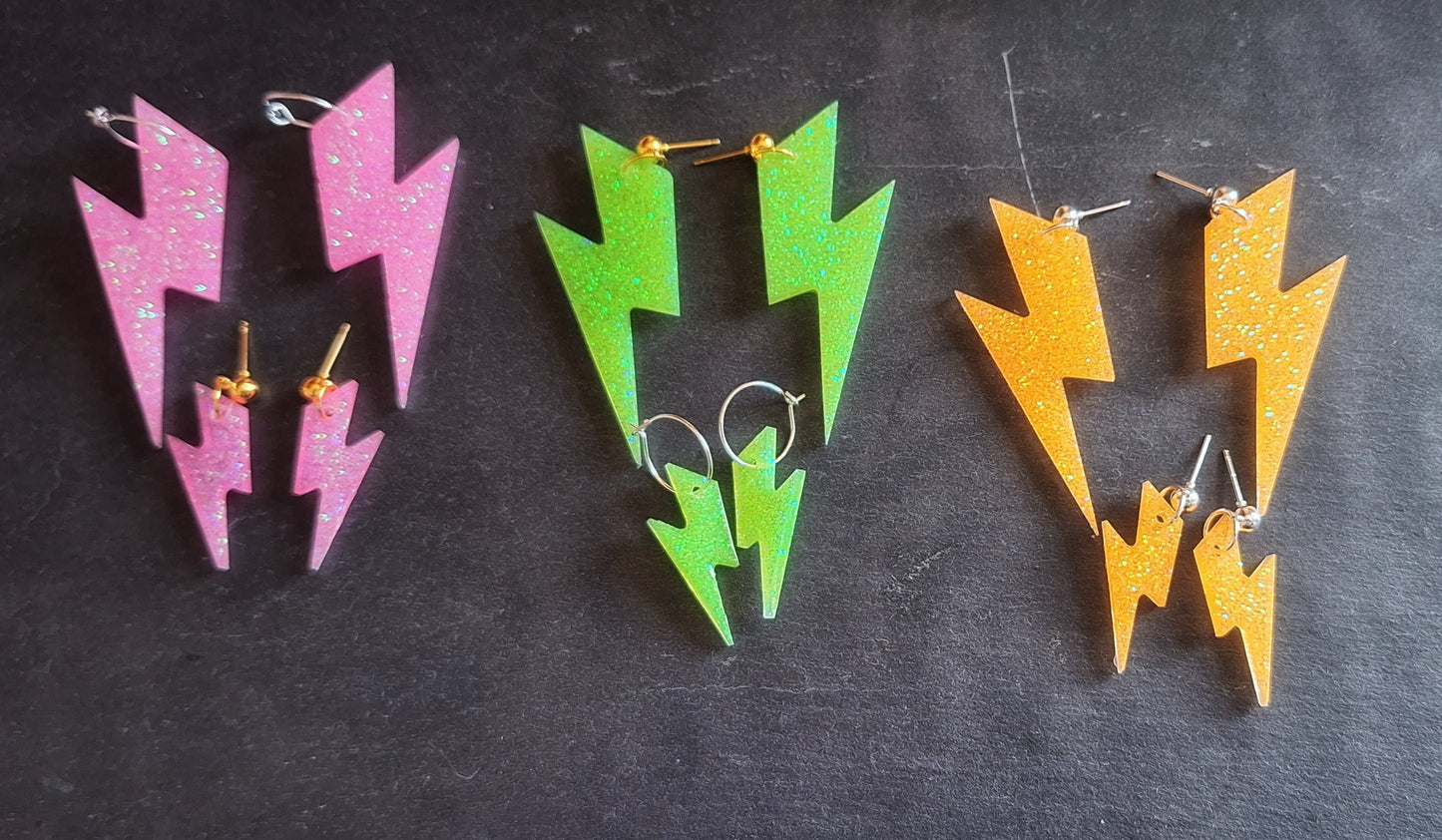Fluorescent Bowie Lightning Bolts