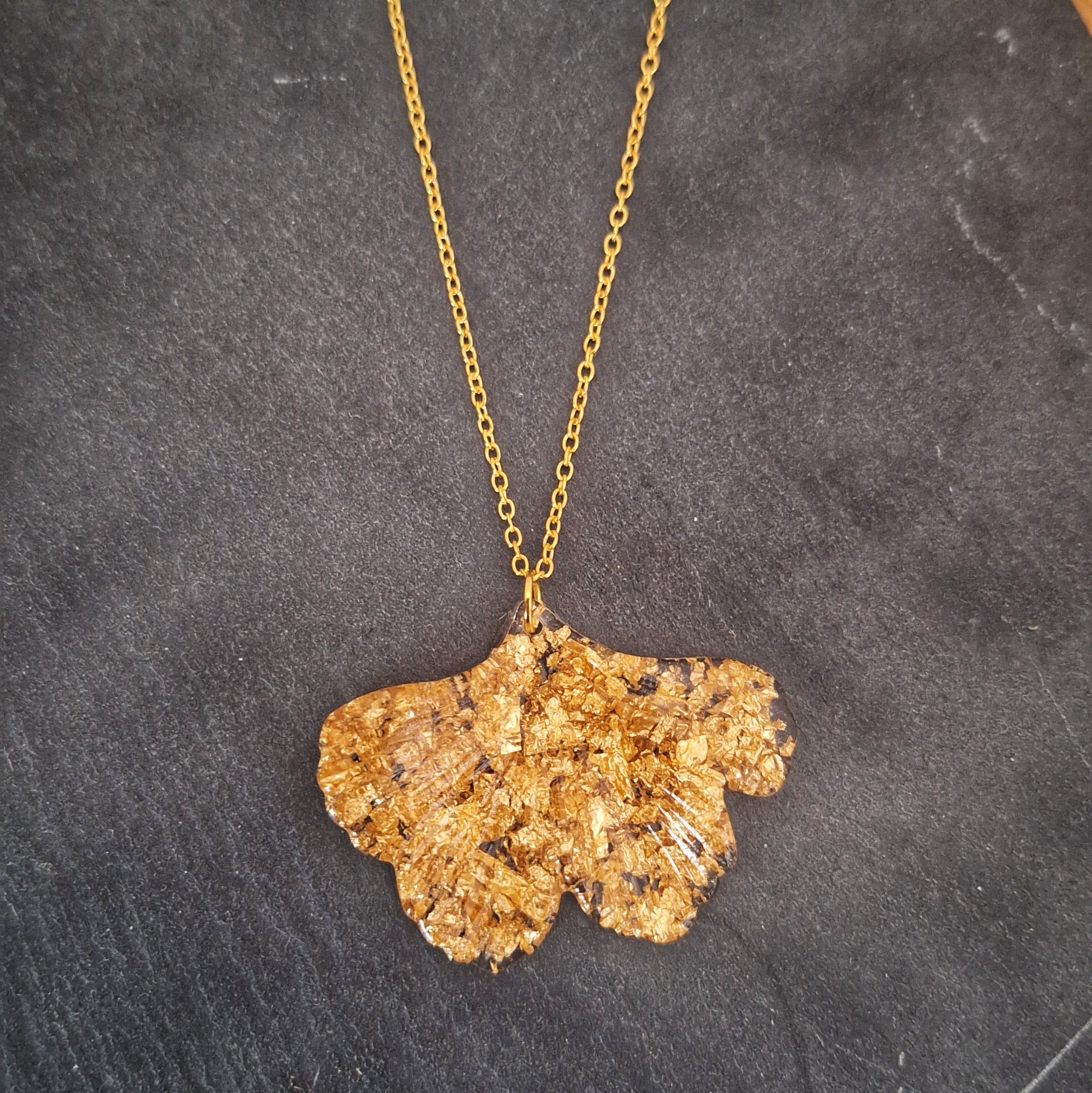 Genji Gold Gingko Necklace