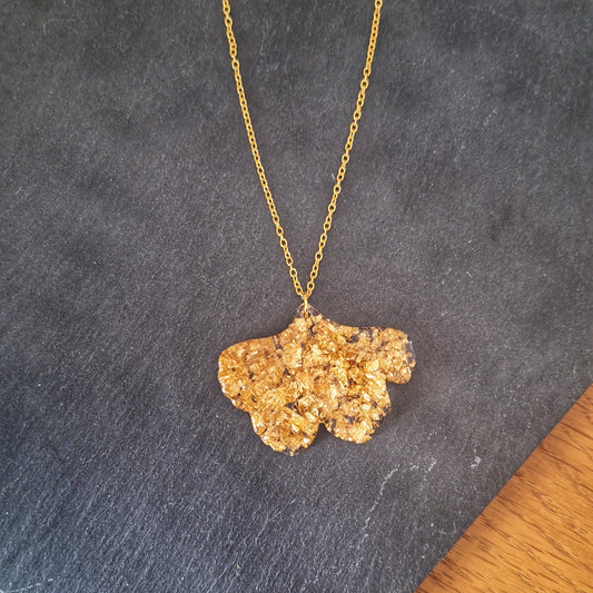 Genji Gold Gingko Necklace
