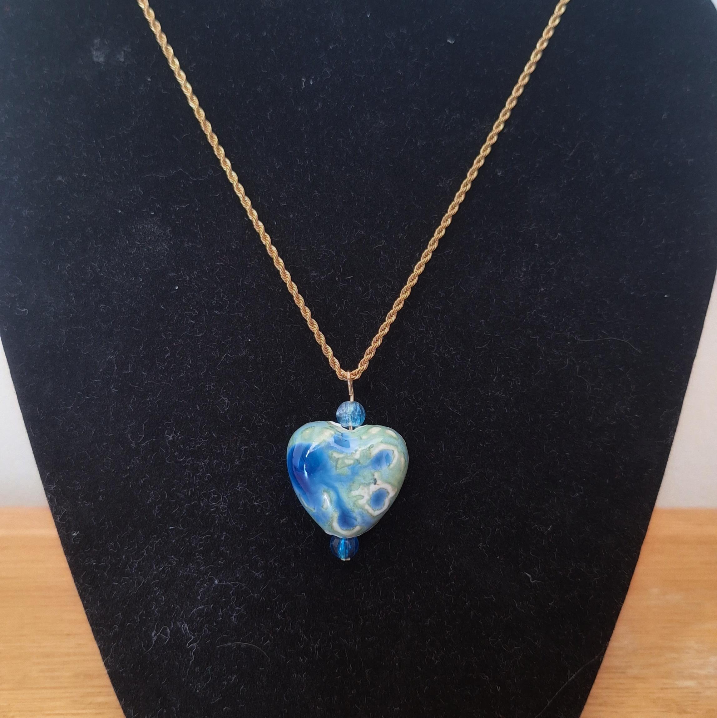 Peacock Heart Necklace