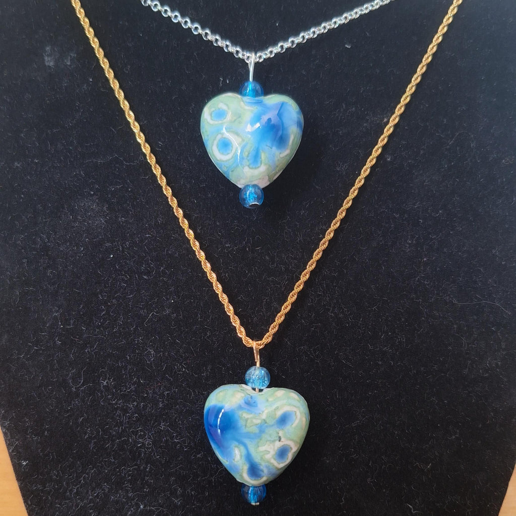 Peacock Heart Necklace
