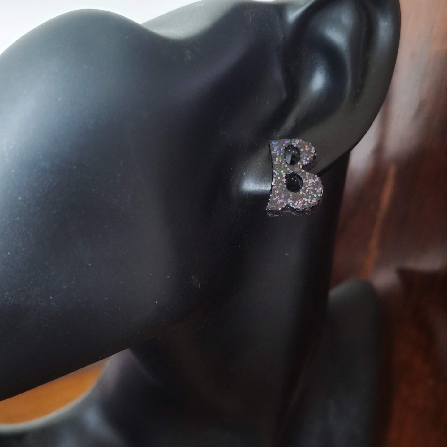 Initial Stud Earrings