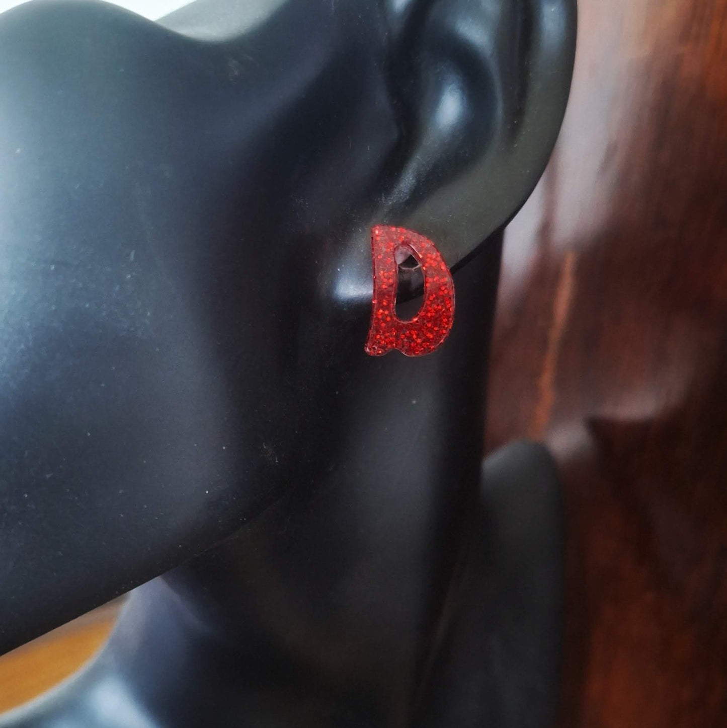 Initial Stud Earrings
