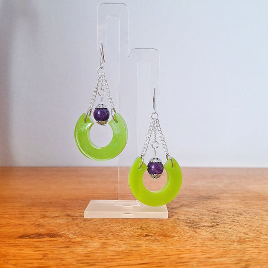 Verbena Amethyst Earrings