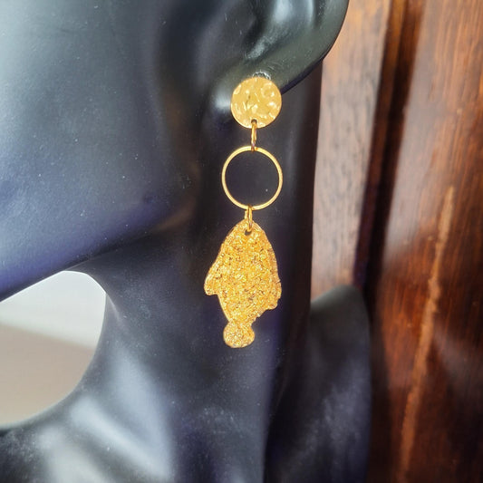 Coralie Gold Leaf Earrings